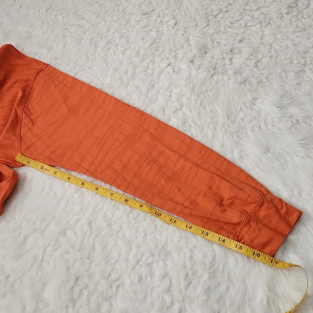 Lululemon Muscle Long Sleeve Shirt *Tiger Mesh Size 10 Warm Coral